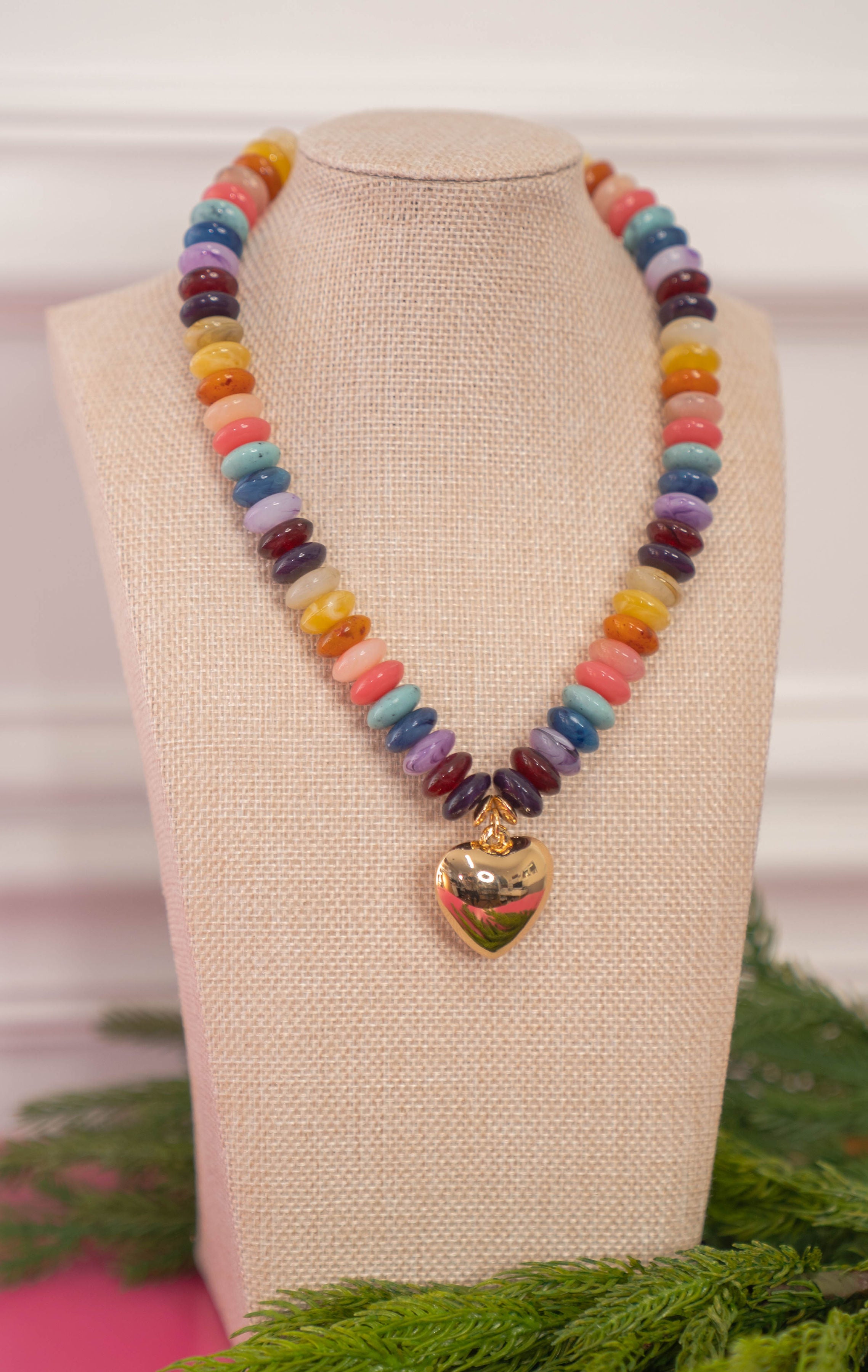 Rainbow Heart Necklace