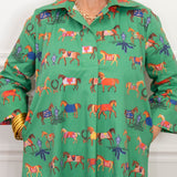 House of MBR High Horse Shirt Dress Long