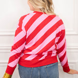Shiraleah Merry Diagonal Stripe Sweatshirt