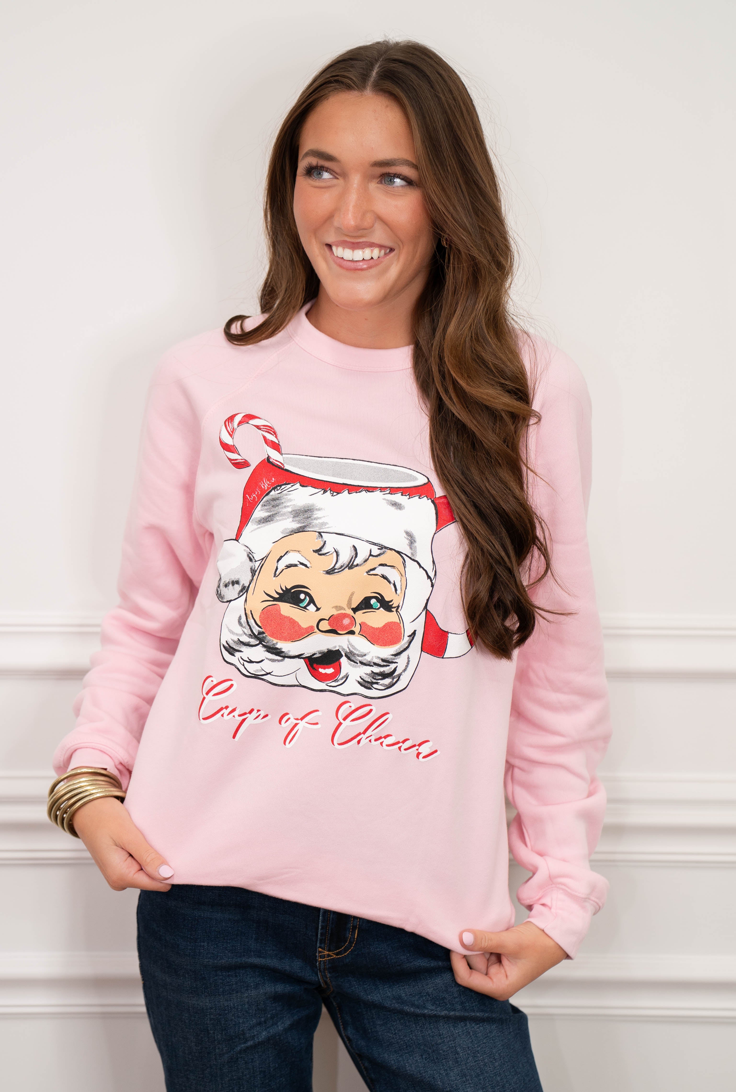 Cup of Cheer Santa Sweatshirt