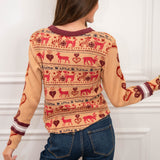 Free people tan and red reindeer