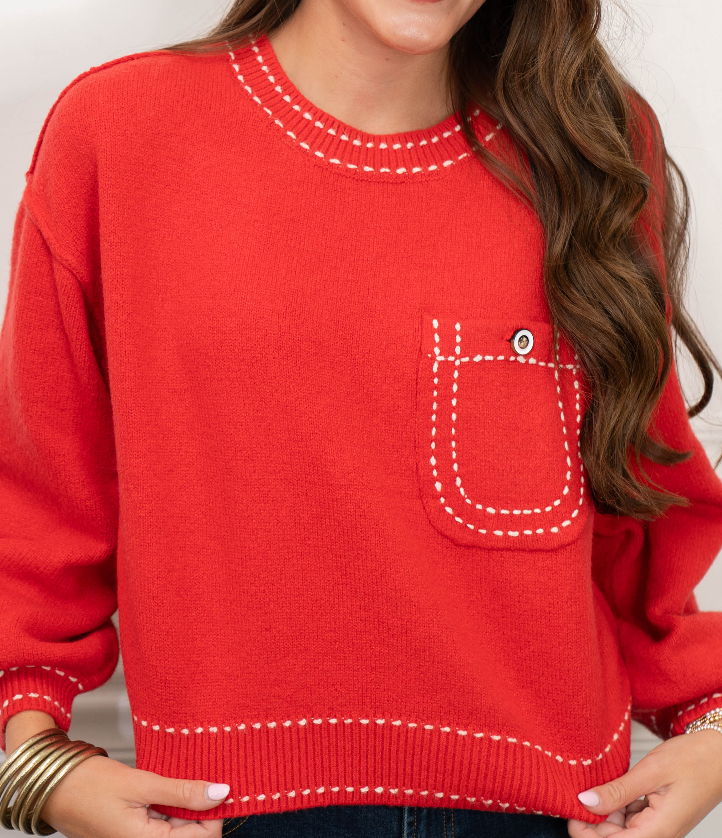 Jodi Sweater in Red