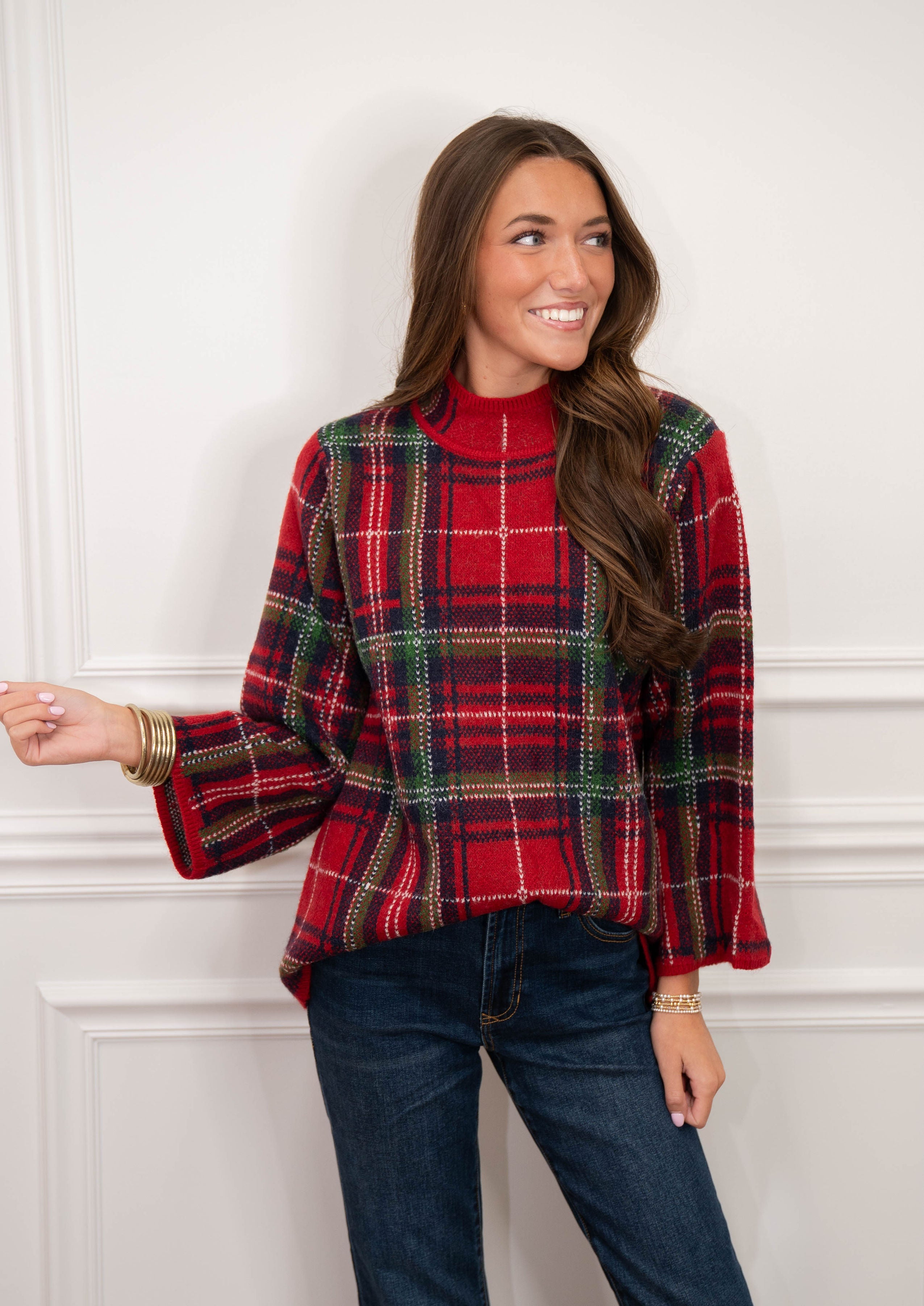 Entro Tartan Plaid Sweater
