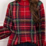 Entro Tartan Plaid Sweater