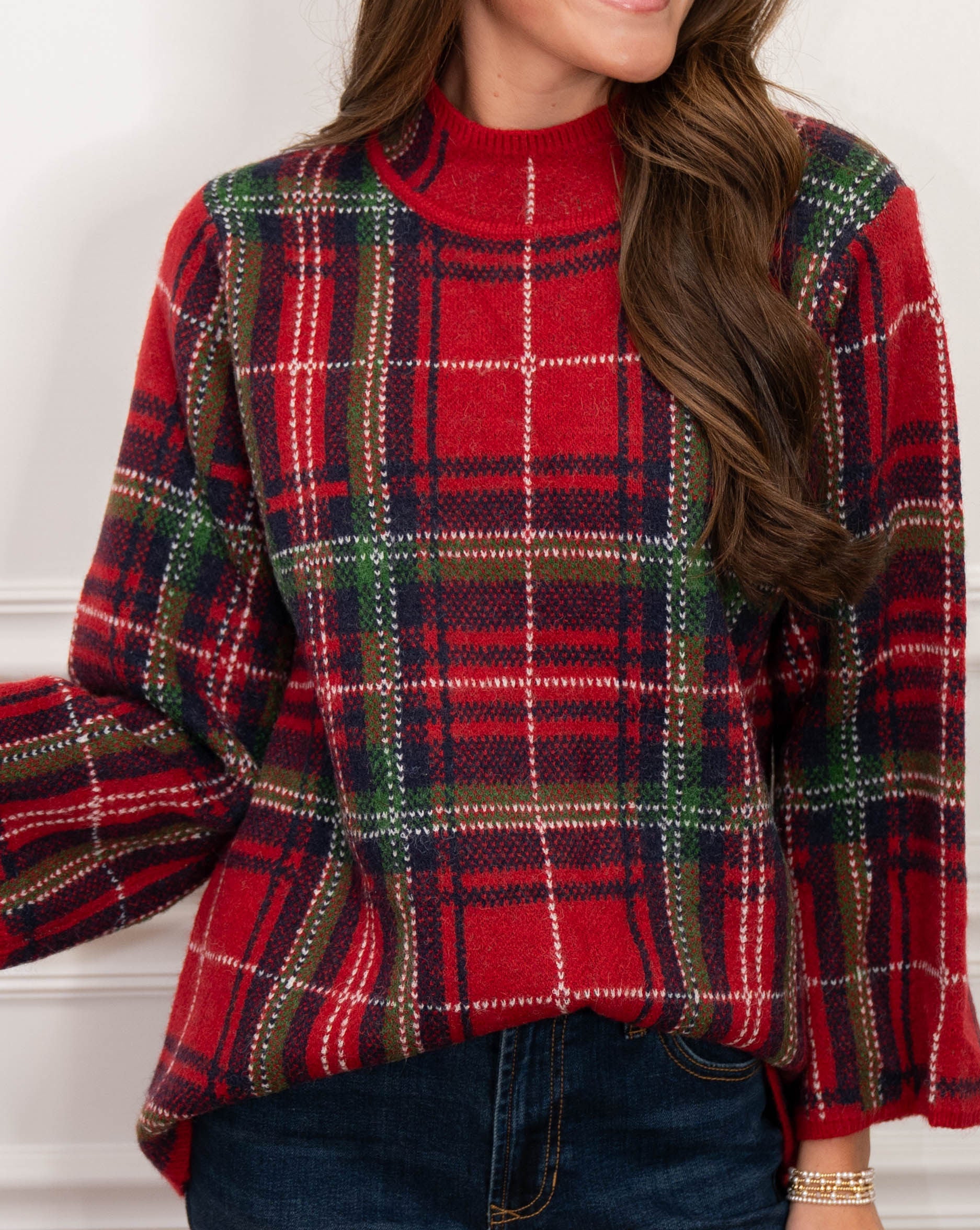 Entro Tartan Plaid Sweater