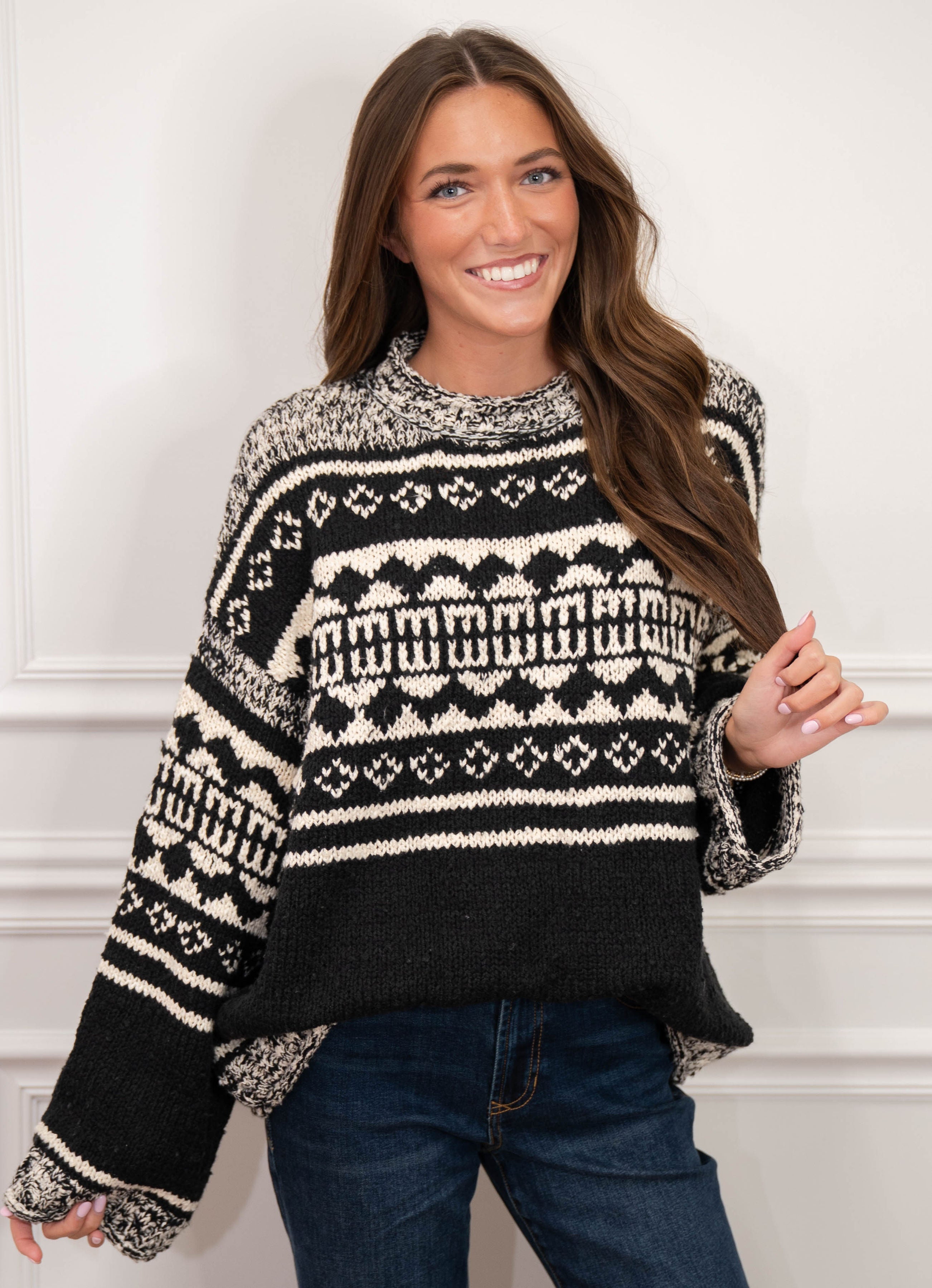 Free People Black Sweater