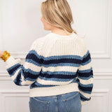 Free People Blue Stripe Sweater