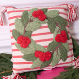 Wreath with Tassel Pillow