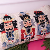 Mud Pie Lumbar Nutcracker Wool Pillow