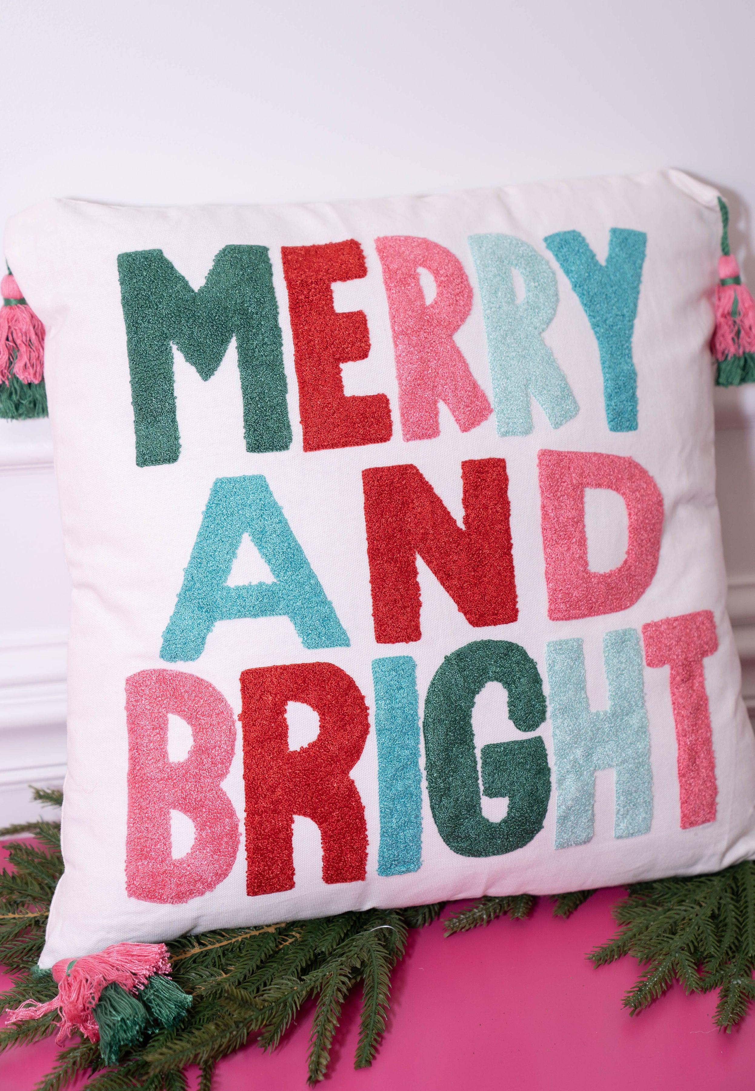 Square Pillow Merry & Bright