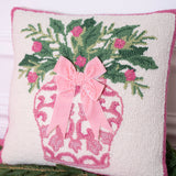 Chinoiserie Vase Ribbon Pillow