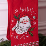 Santa's Nice List Embellished Dishtowel