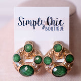 Old Money Green Earrings