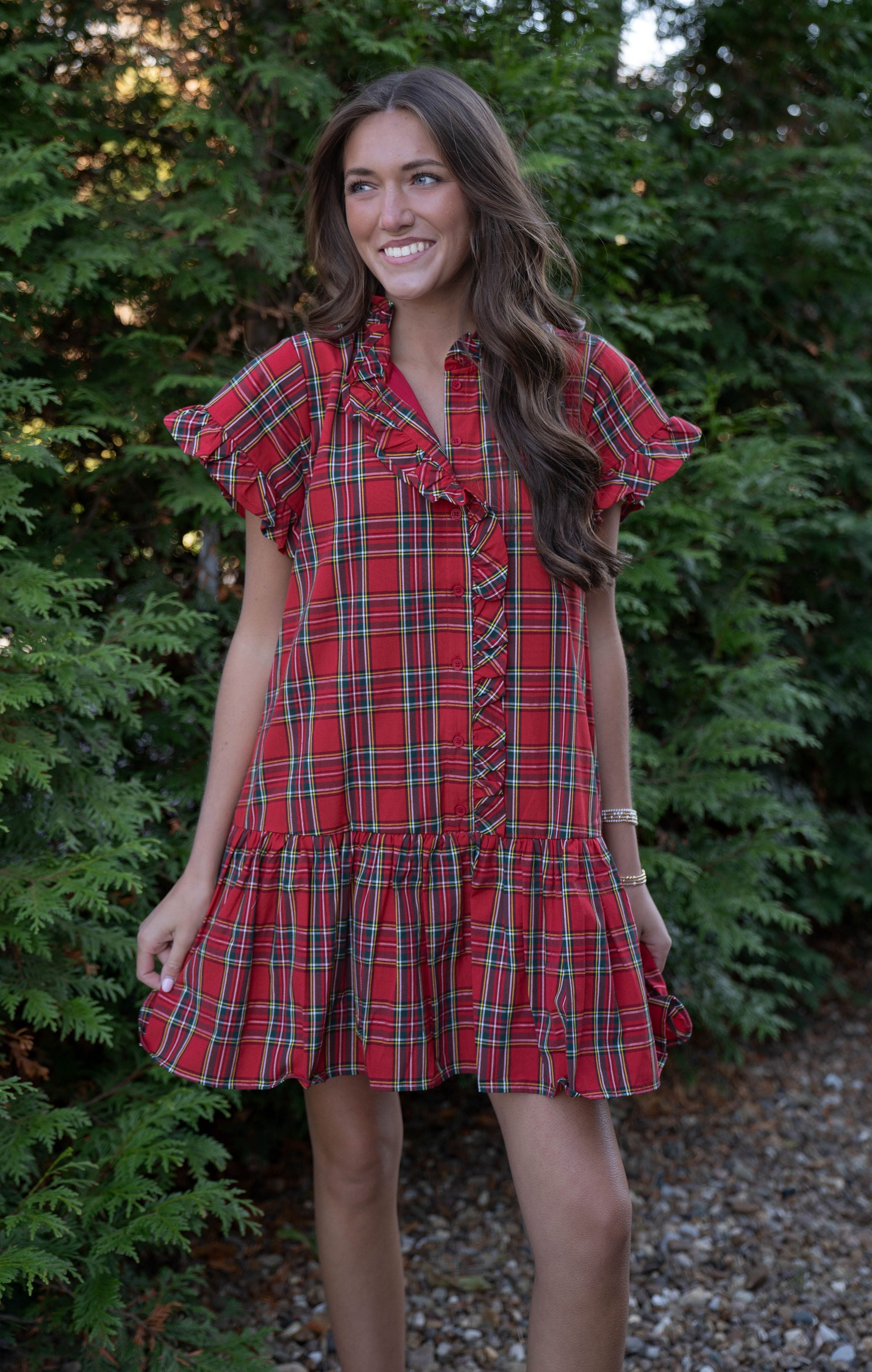 Red Plaid Kerri Dress