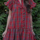 Red Plaid Kerri Dress