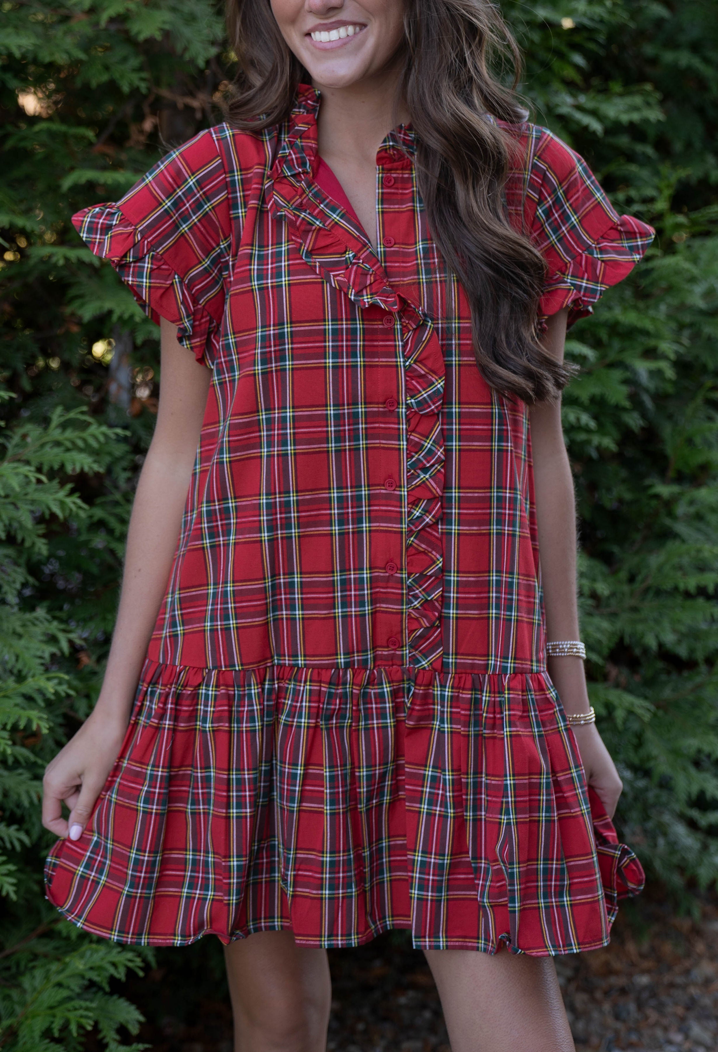 Red Plaid Kerri Dress