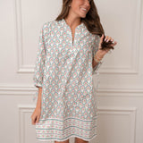 Mary Square Sunshower Flora White Laney Dress