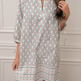 Mary Square Sunshower Flora White Laney Dress