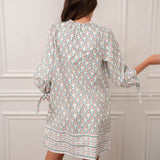 Mary Square Sunshower Flora White Laney Dress