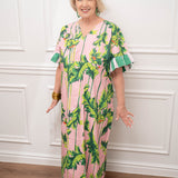 House of MBR Pink Regency Poppy Long Dress