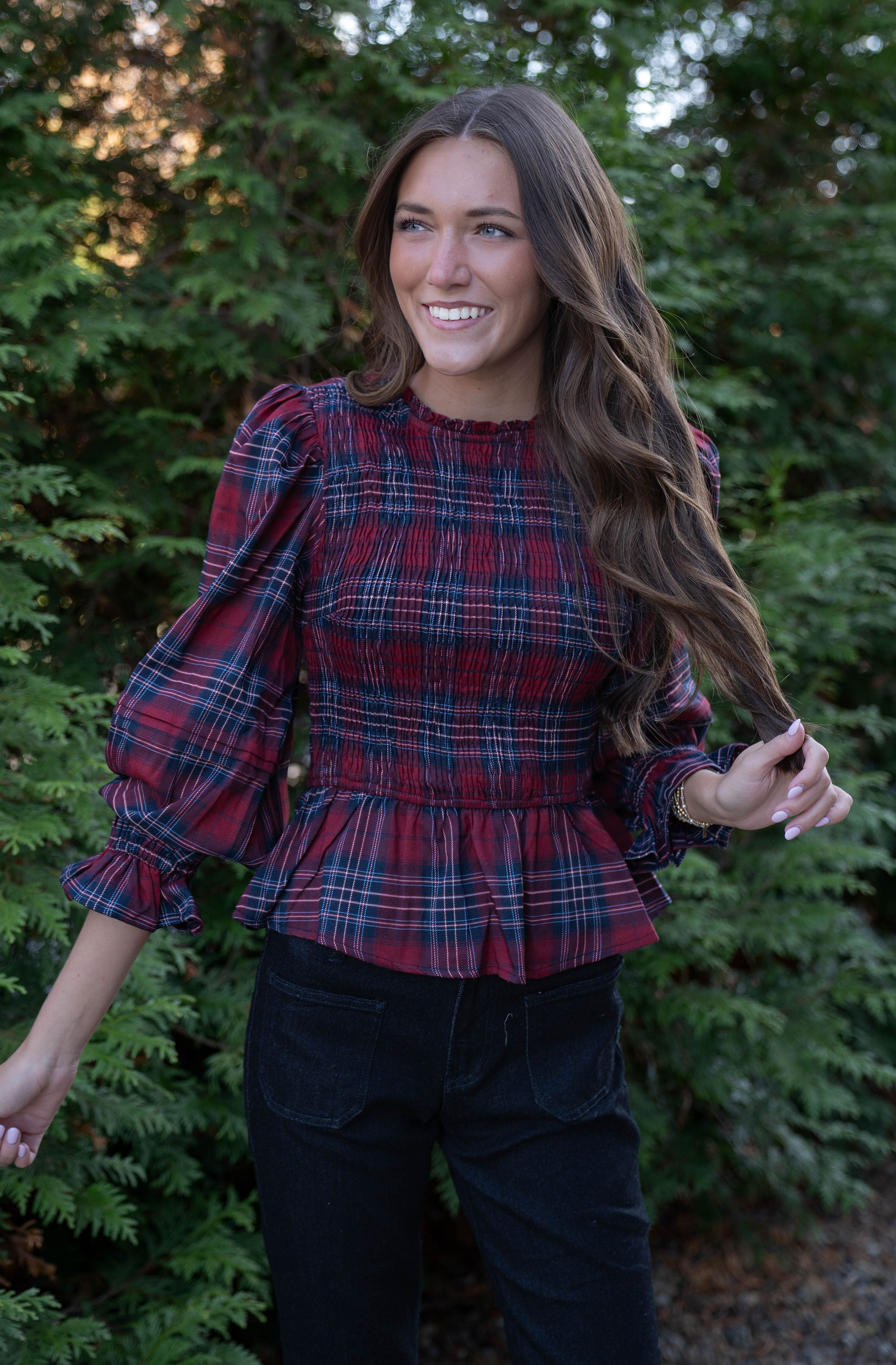 Perfect in Plaid Top