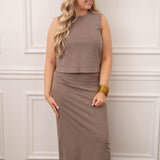 Z Supply Gail Midi Skirt Taupe