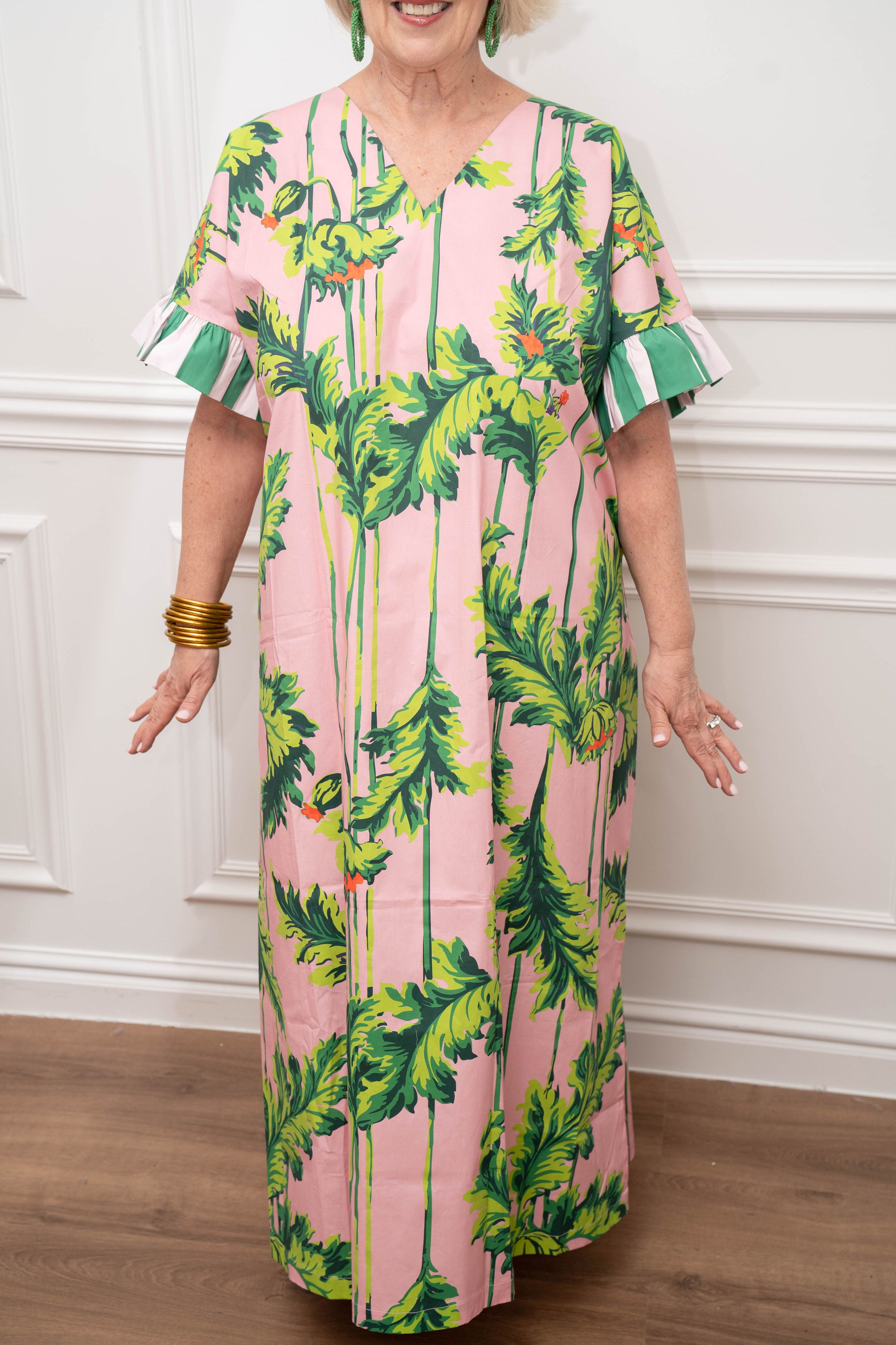 House of MBR Pink Regency Poppy Long Dress