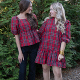 Mary square Red Plaid Isabel Top