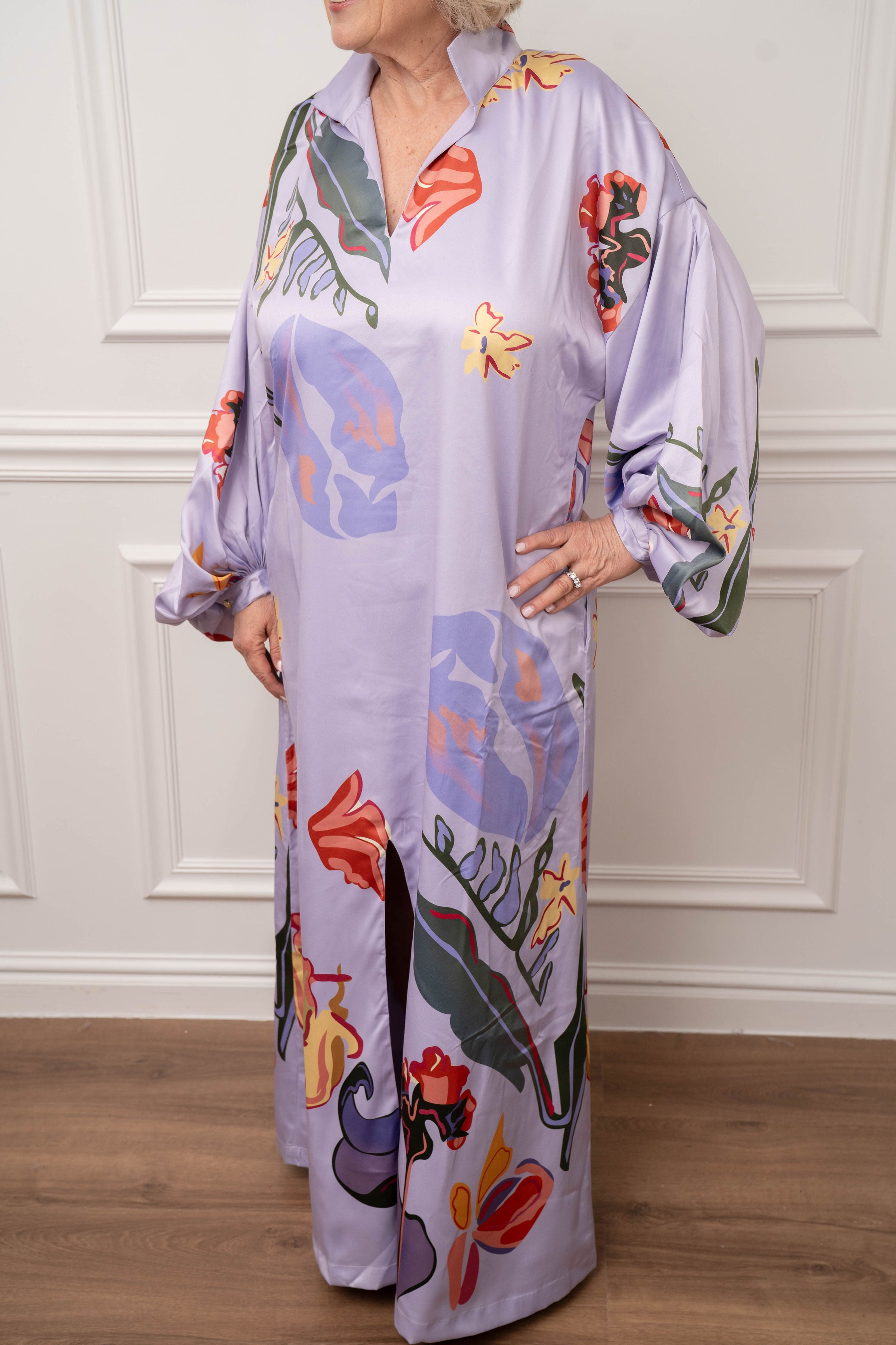 Emily McCarthy Fiona Dress Lilac Garden