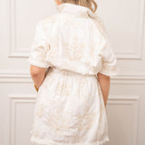 Emily McCarthy Pullover Dress Blanc Petals