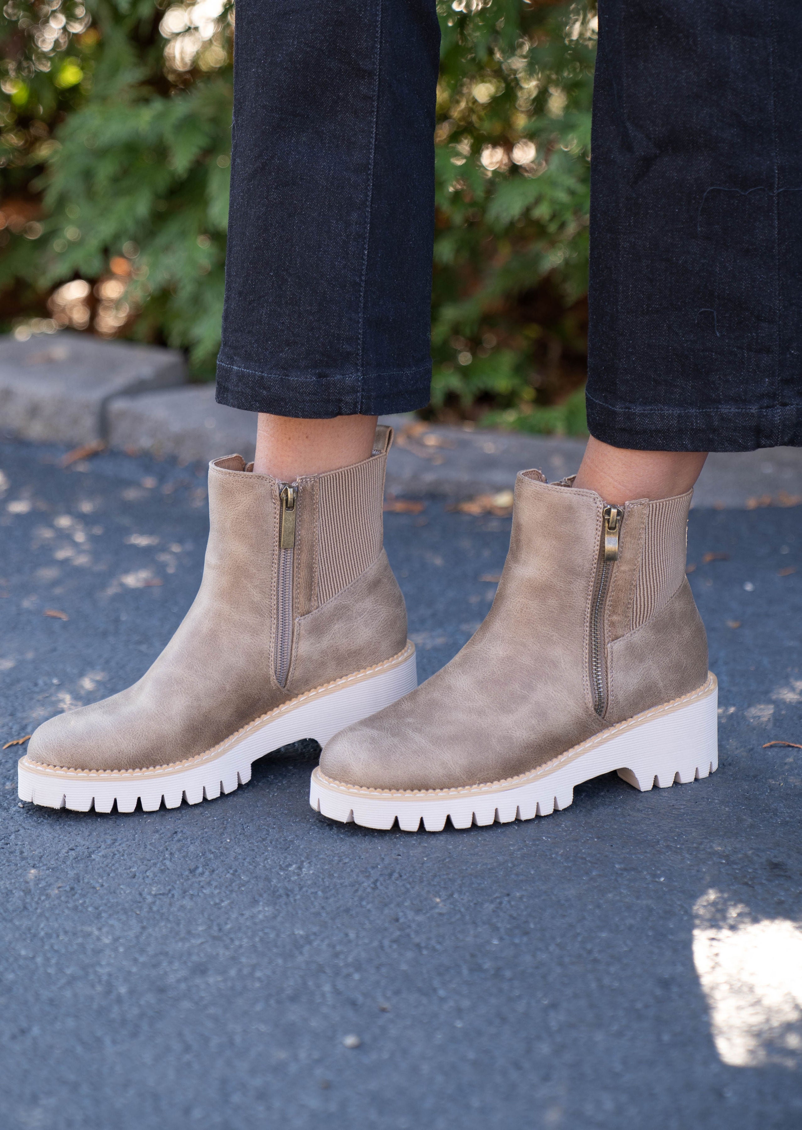 Hey Girl by Corkys Taupe Take a Hike