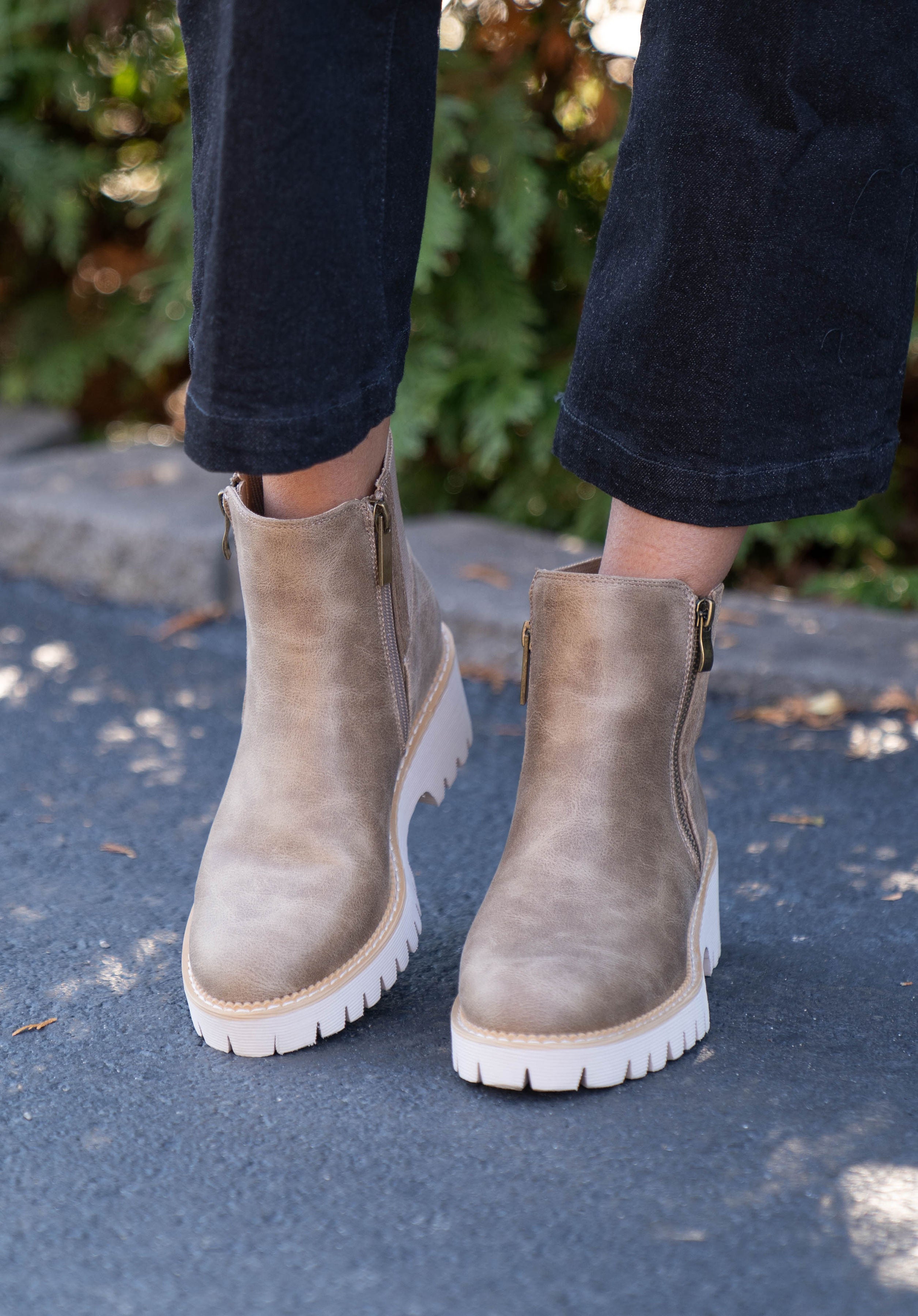 Hey Girl by Corkys Taupe Take a Hike