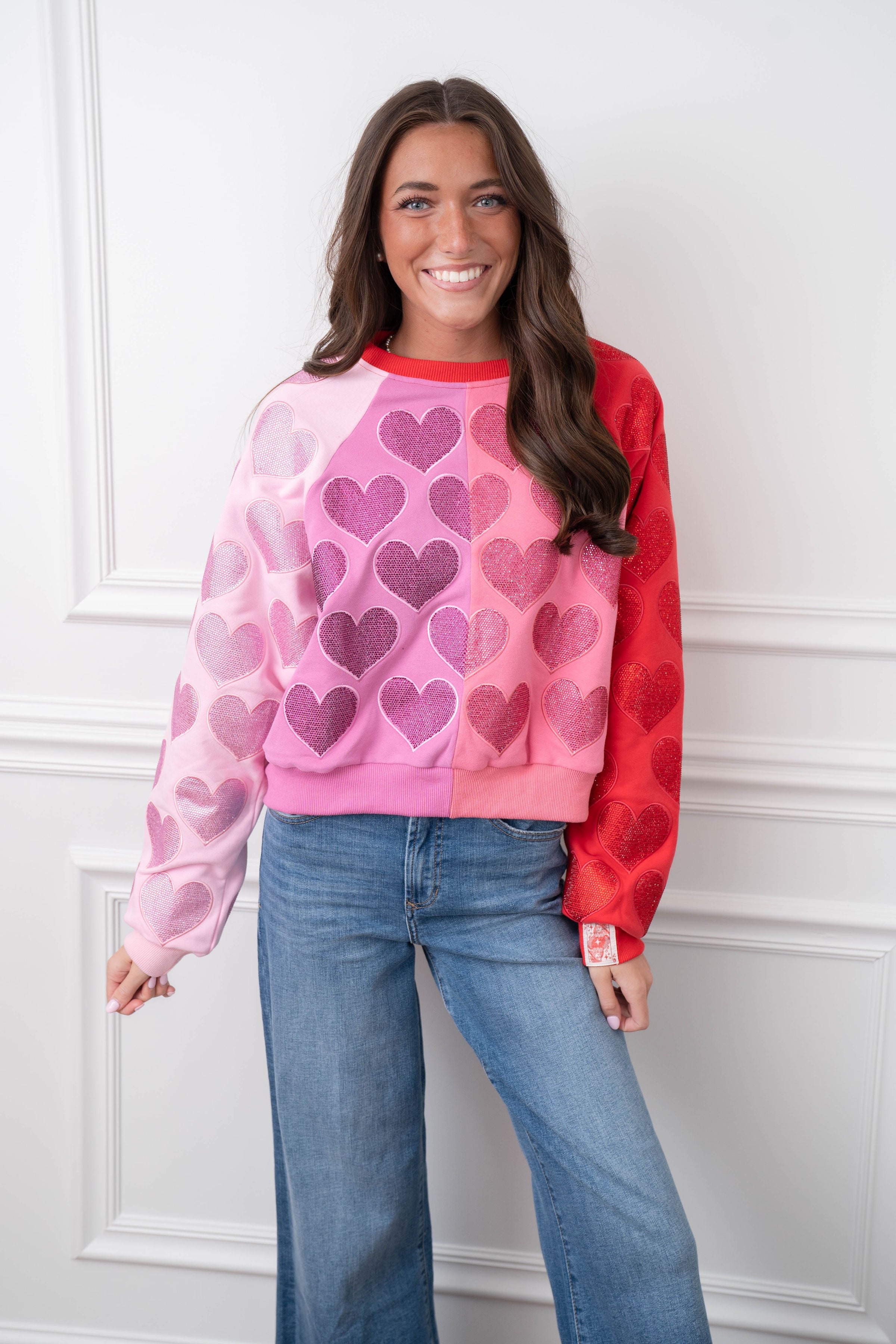 Queen of Sparkles Colorblock Sweatshirt
