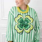 Queen of Sparkles Lucky Shamrock Sweatshirt