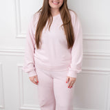 Z Supply Pink All Around Sweatshirt