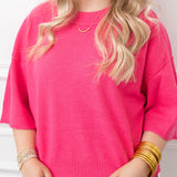 The Betty Sweater in Bubble Gum Pink
