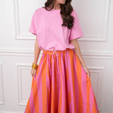 Free People Pink Combo Skirt