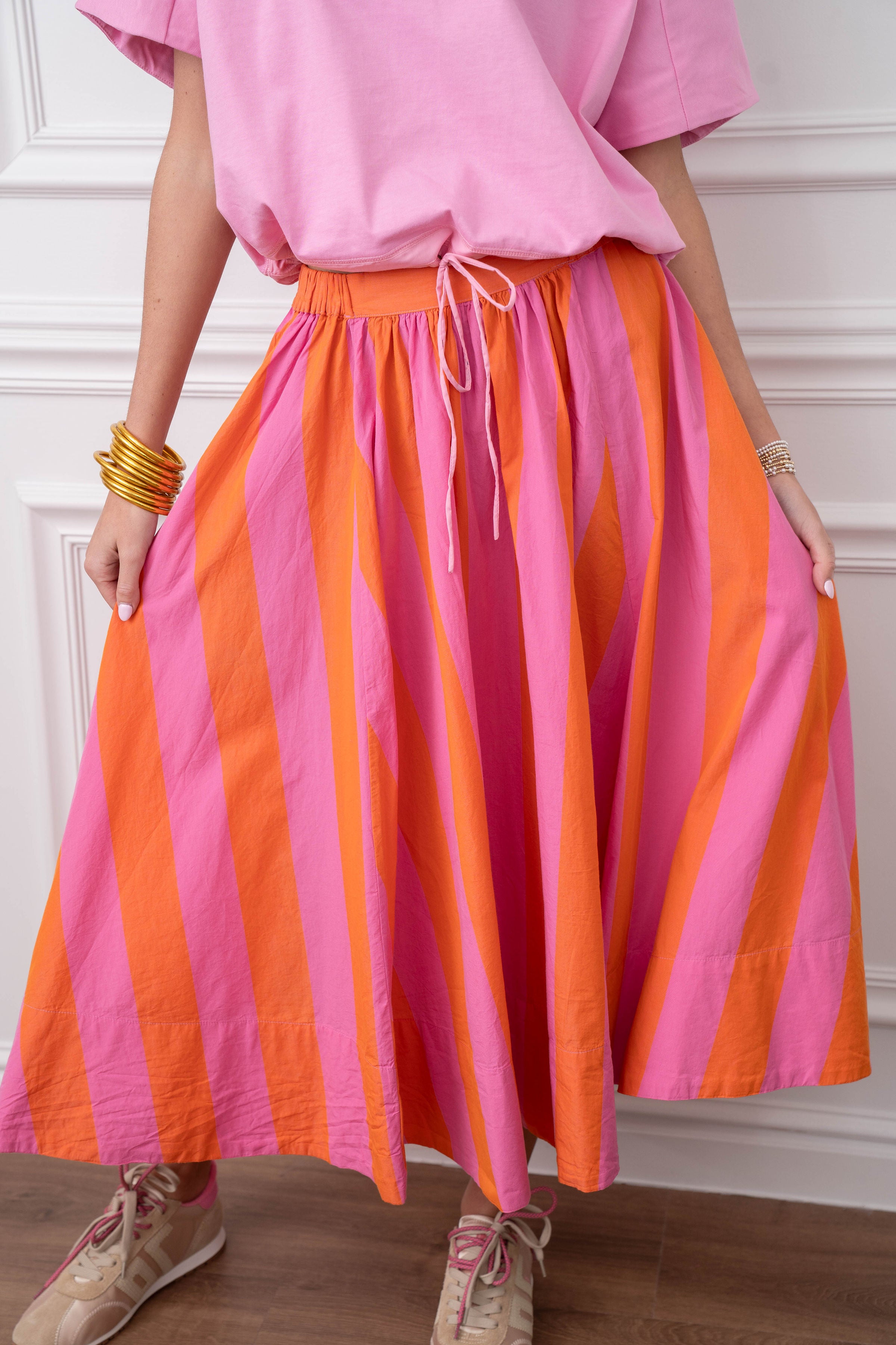 Free People Pink Combo Skirt