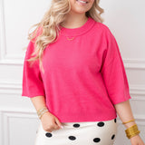 The Betty Sweater in Bubble Gum Pink