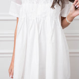 Lace Detail White Dress