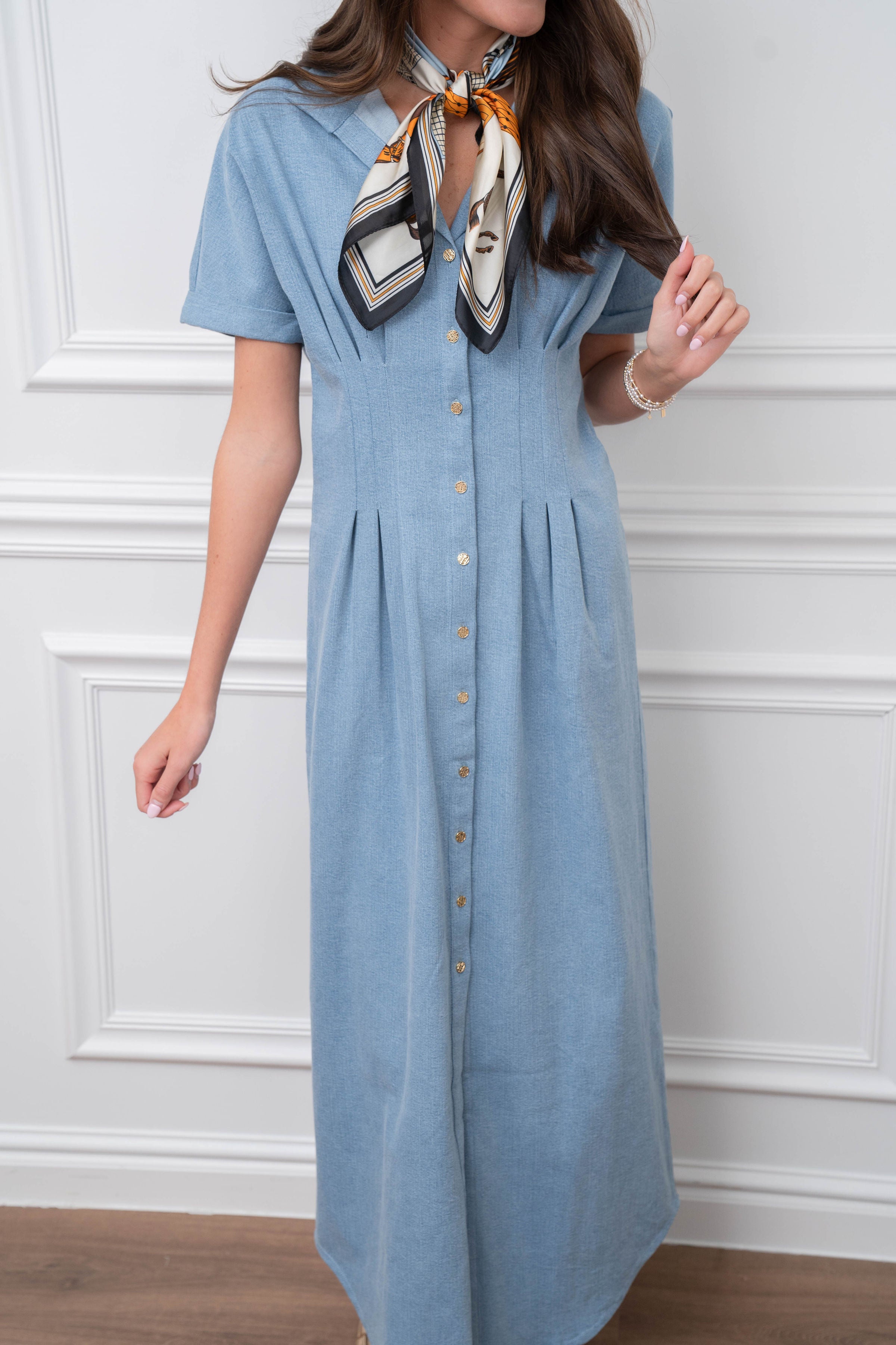 Emily McCarthy Georgia Dress Classic Denim SALE!