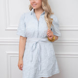 Studio Crystal Blue Embroidered Dress