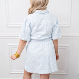 Studio Crystal Blue Embroidered Dress