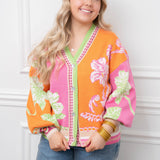 Floral Button Down Cardigan