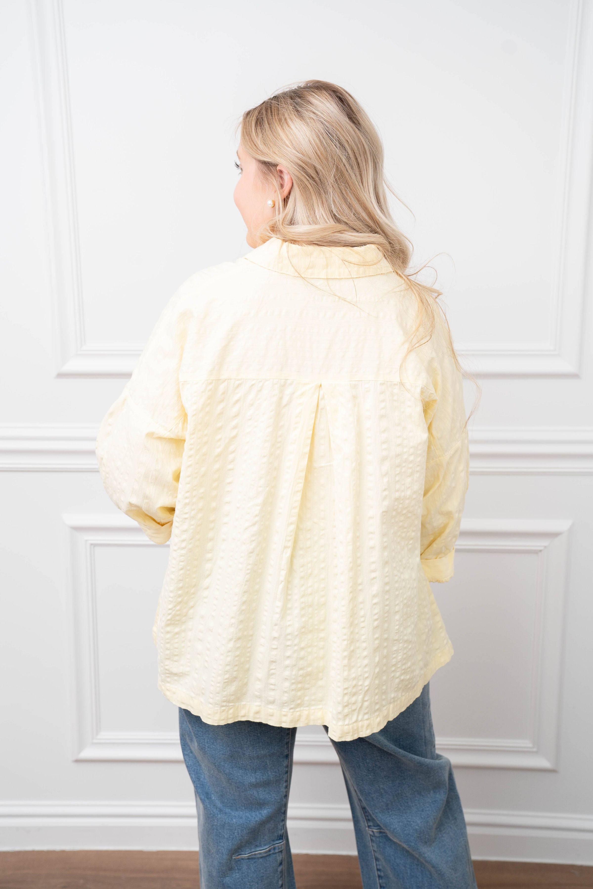 Free People Banana Cream Button Blouse