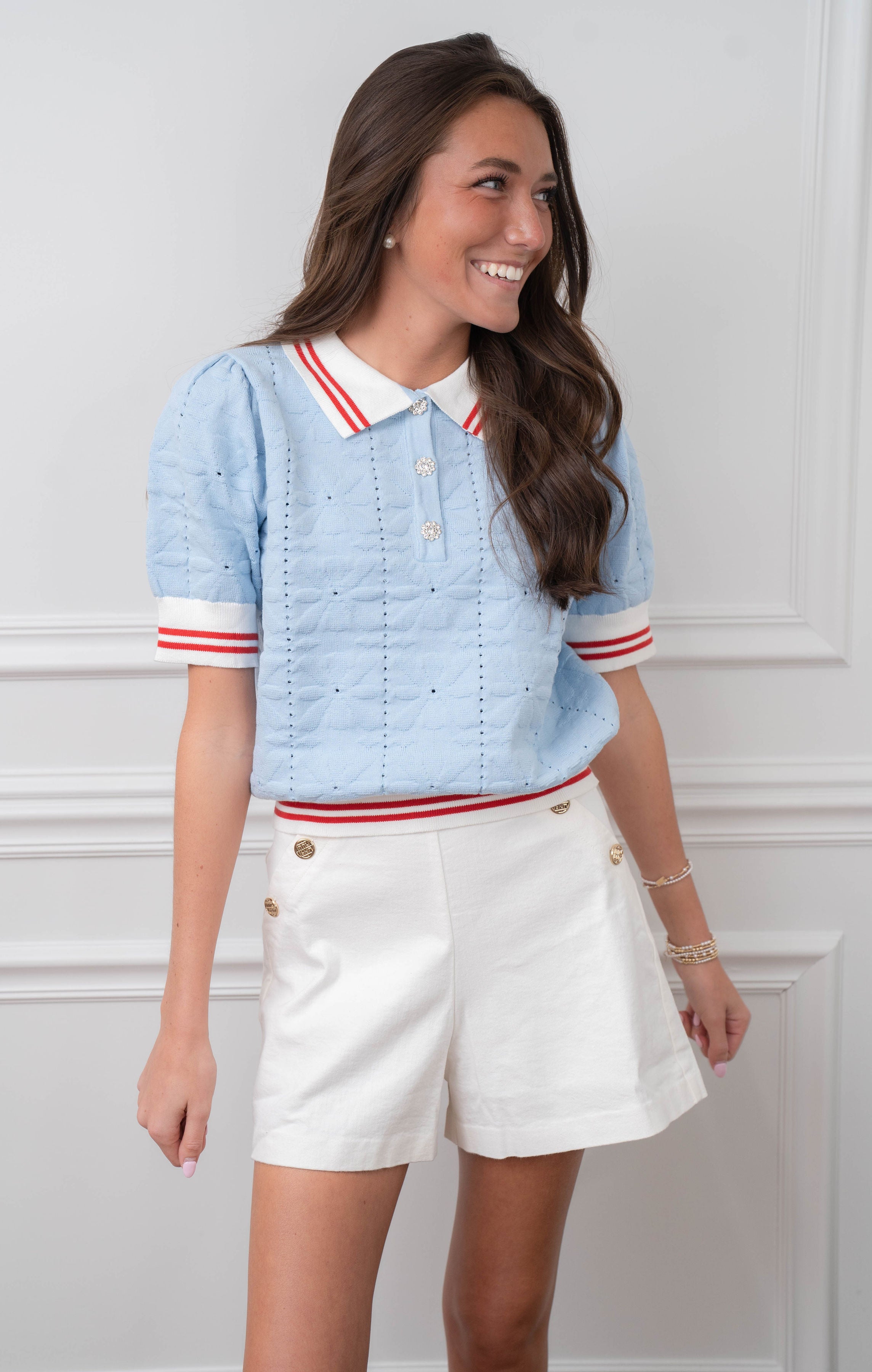 Emily McCarthy Saylor Short Gardenia Denim