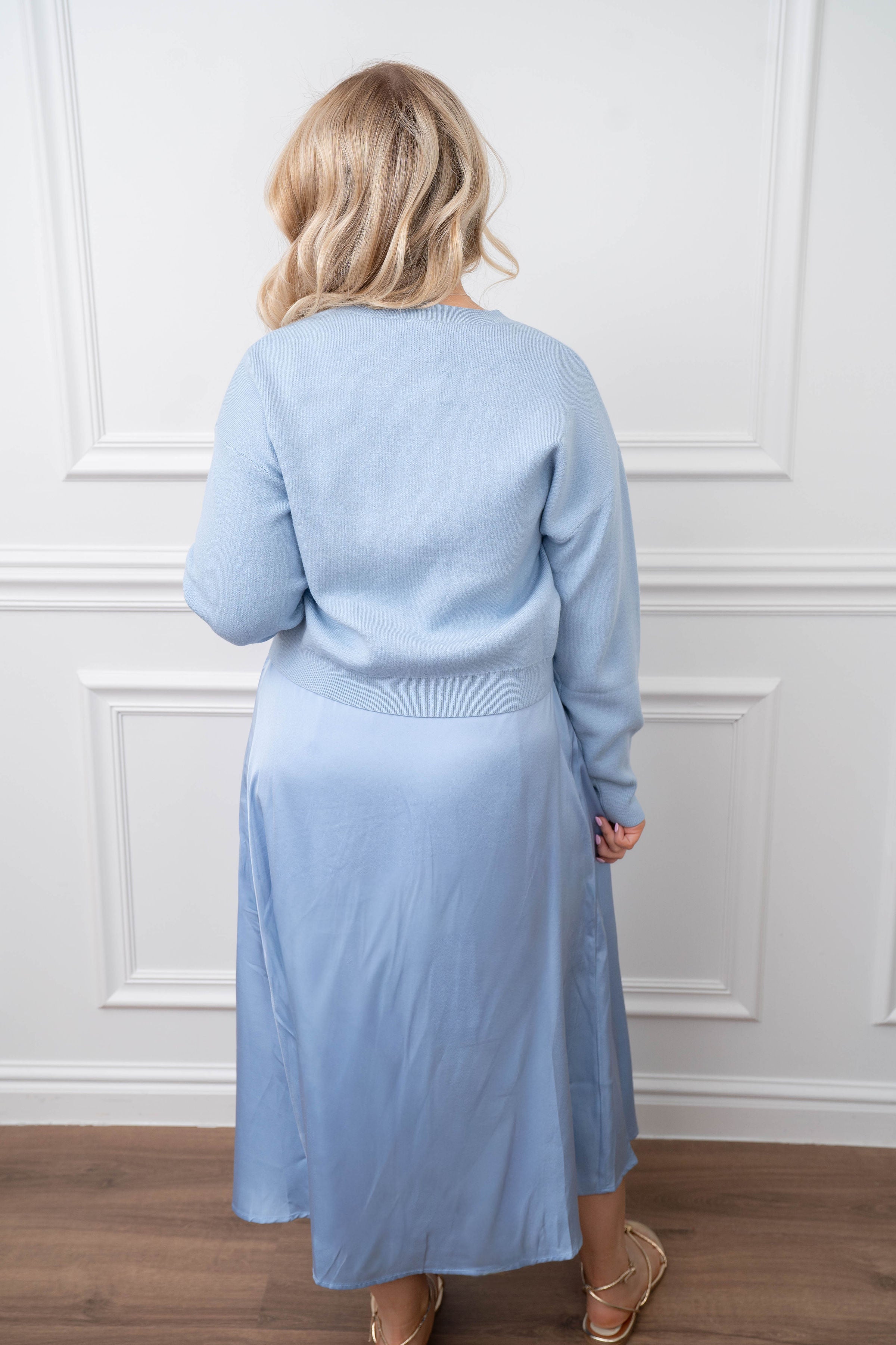 Sky Blue Midi Dress