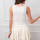 Free People Ivory Mini Skirt