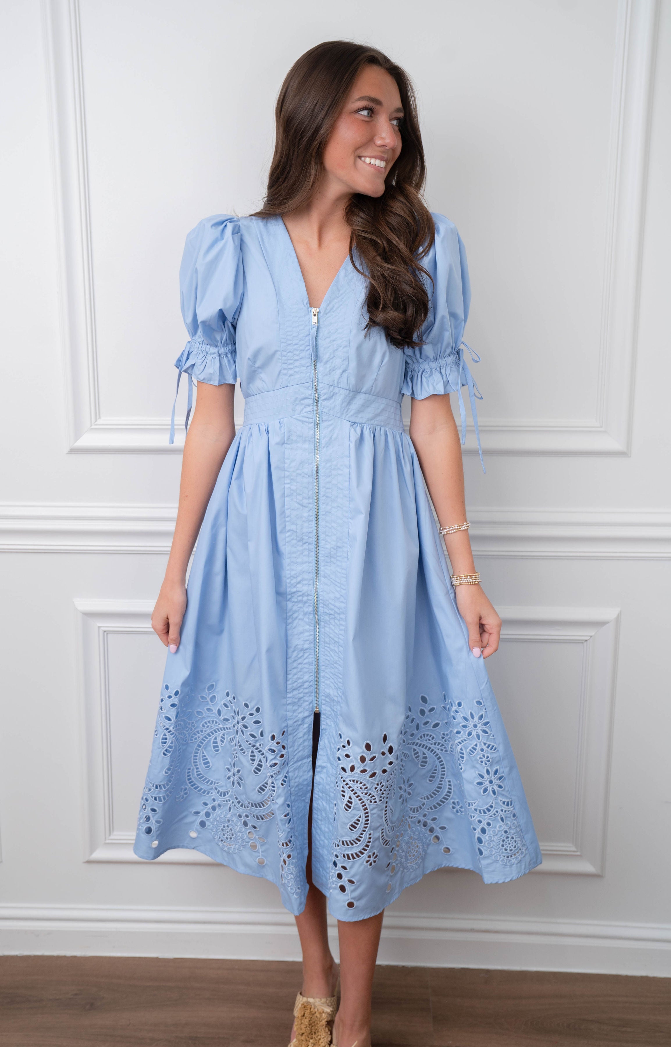 Cindi Eyelet Midi Dress