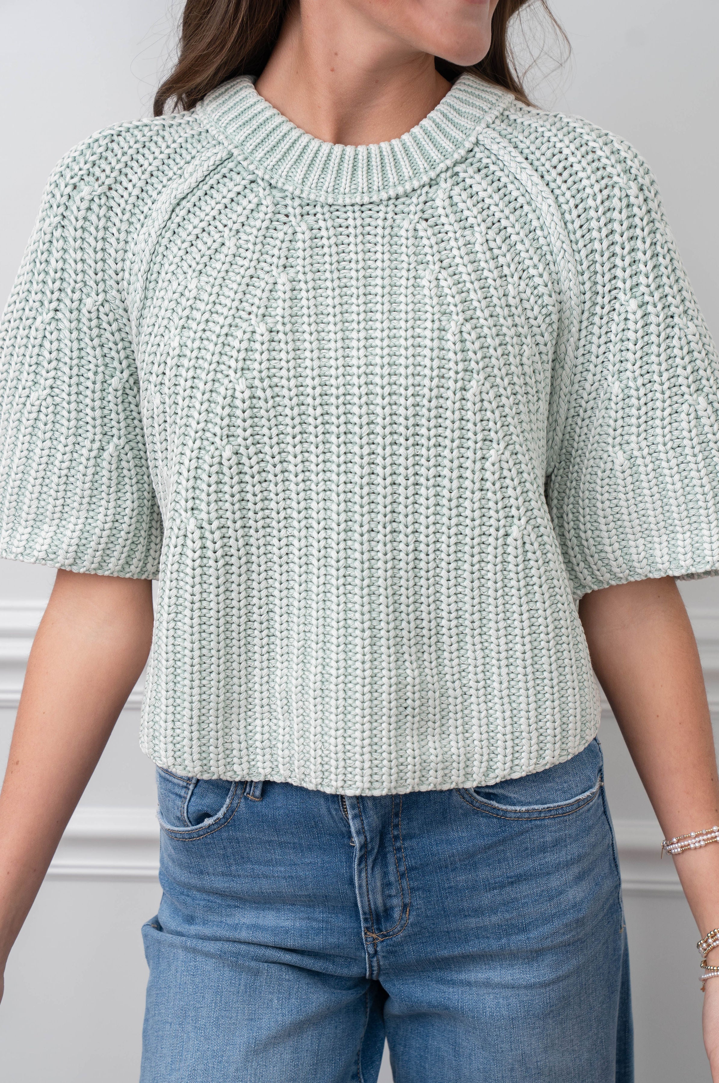 Free People Green Sweater